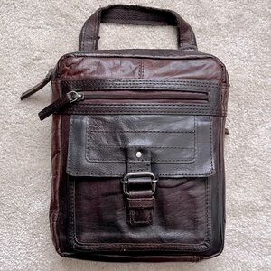 Spikes & Sparrow Leather Handbag Purse Tablet Carrying Case-Brown-Classic-Travel